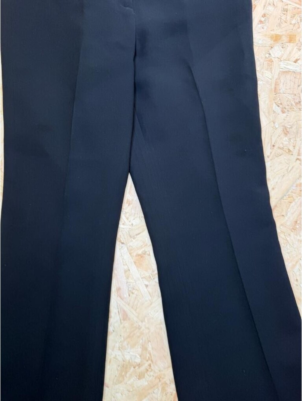 Black Wool Blend Dress Pants Womens Size 10 Wide Leg Trouser - Picture 4 of 16